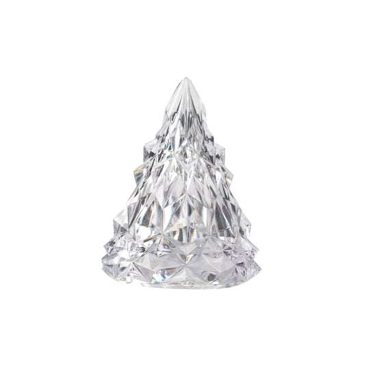 LED Crystal Night Light Warm Christmas Tree Lantern Iceberg Table Lamp Button Batteries Home Party Xmas Diamond Gift Decoration