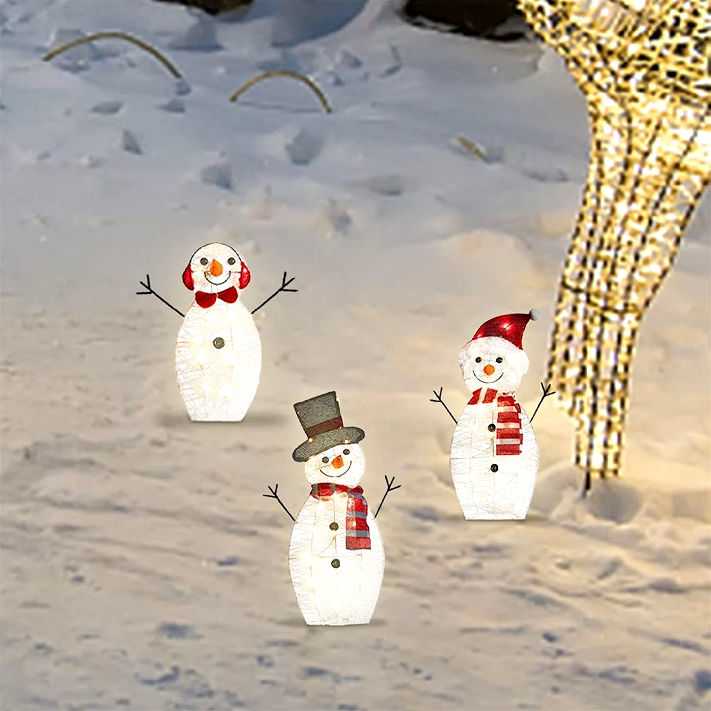 Snowman Christmas Inflatable Outdoor Decorations Santa Claus LED Light Outdoor Christmas Decoration for Home Garden New Year