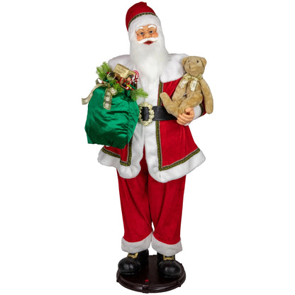 5' Deluxe Traditional Animated and Musical Dancing Santa Claus Christmas Figure